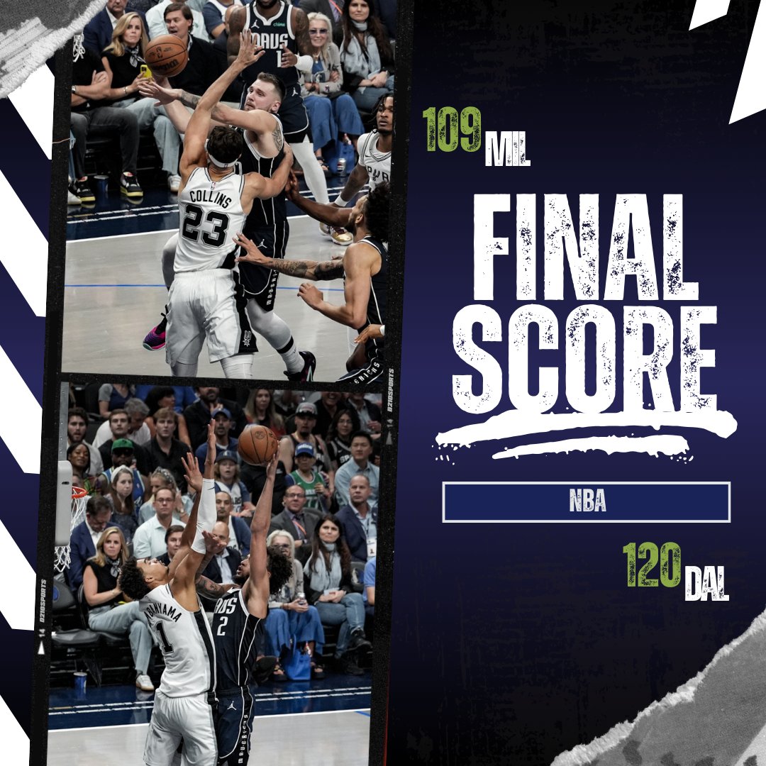 D210S's tweet photo. The Dallas Mavericks start the season strong with a 120-109 win over the Spurs! 💥 Luka Dončić led with 28 points, while Klay Thompson added 22. 🔥 Great home opener for the Mavs! #MFFL

Who impressed you the most tonight?👇 #MavsWin #NBA #DALvsSAS https://t.co/5Eg0vUZhcp
