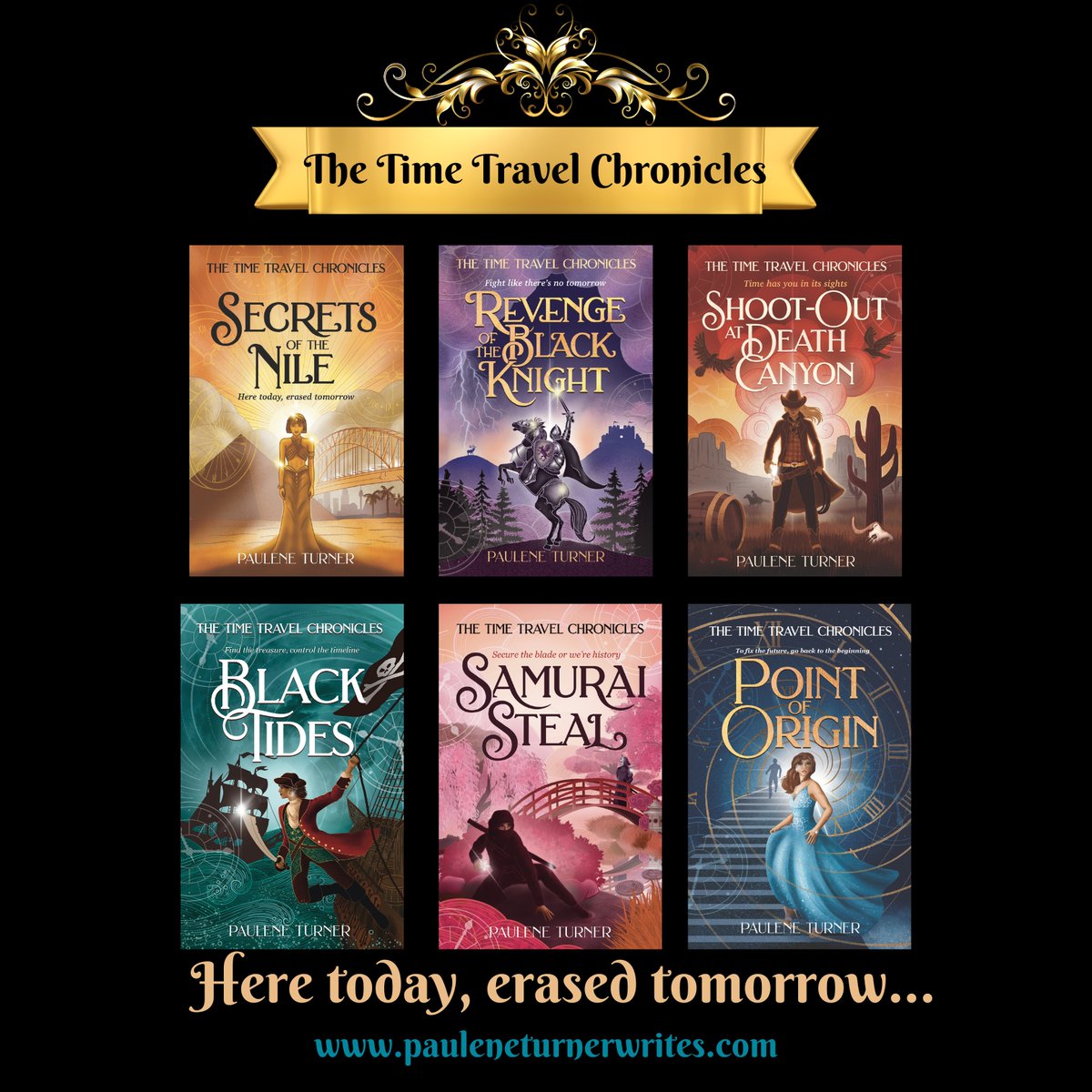PauleneTurner's tweet image. Travel in time with 16yo Maddy.Feel death's chill in an Ancient Egyptian tomb,a medieval sword sting,epic muscle ache riding with a herd,a salty pirate kiss, blossoms & blood in a Japanese garden. Before heading to future Sydney to finish what you started. #BookTwitter #amwriting