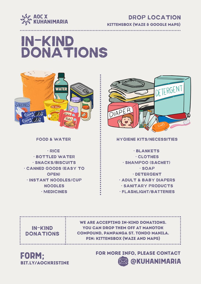 a6ovecrewmnl's tweet photo. CALL FOR DONATIONS
#KristinePH

We are bringing back our bayanihan project to give aid to the victims of the recent typhoon. We are accepting monetary and in-kind donations.

Donate at least 20php to join our raffle!

We added more merch for raffle!

https://t.co/dw7pw3HLOQ https://t.co/UGeILWq9kx