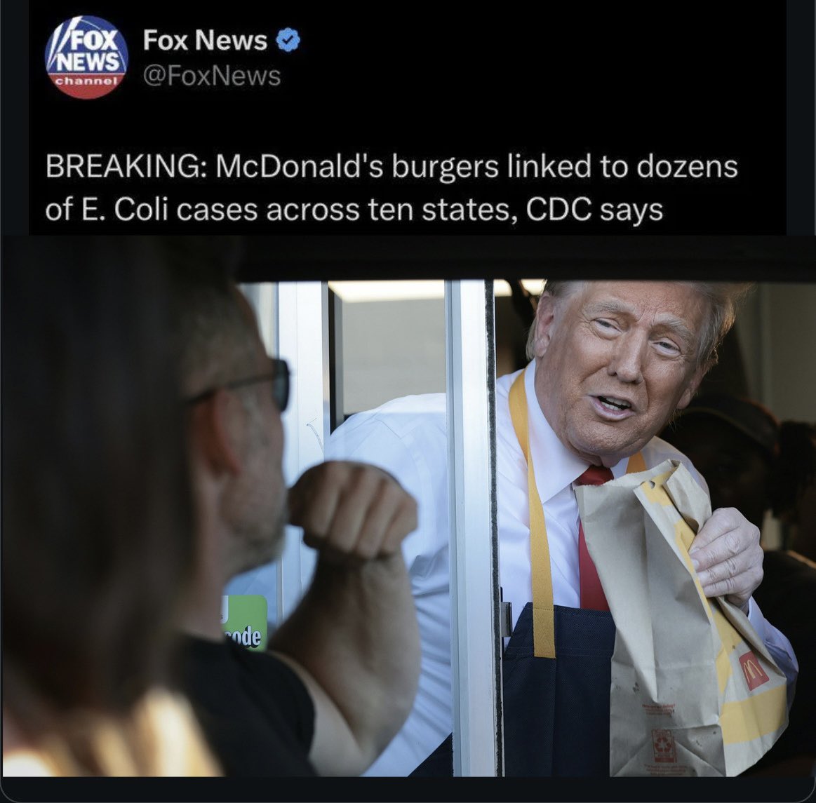 RdgPop's tweet photo. #EcoliOutbreak #McDonalds #McDonaldsEColi #McDonaldsHiresFelons #TrumpIsUnfitForOffice https://t.co/5MgjVPnQb5