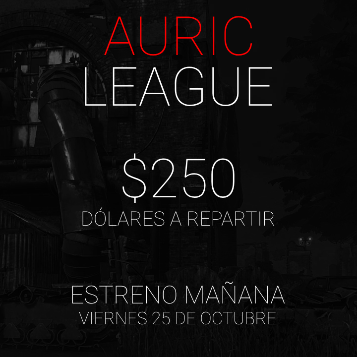 ¡Mañana se estrena Auric League! A las 22:00 hrs Chile estaré anunciando la nueva liga 1vs1 de Dead by Daylight en mi canal de twitch, ¡Cualquiera puede participar! sin importar país, server, idioma. Mañana todos los detalles en el stream, ahí nos vemos!