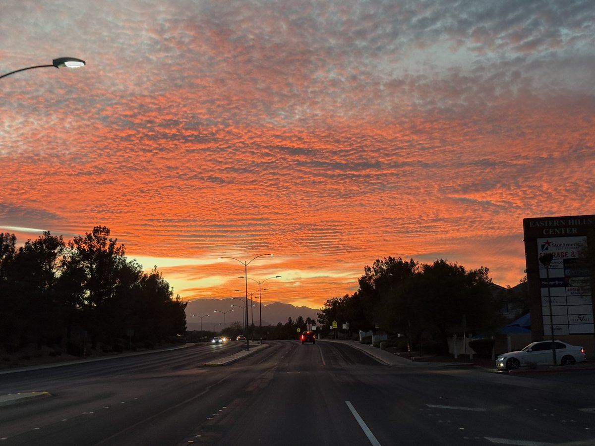 Was a spectacular sunset sky tonight in Vegas.