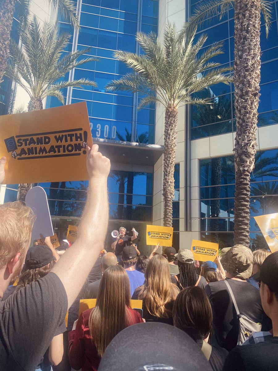 Absolutely incredible to march up to Netflix with hundreds of fellow TAG members today, demanding a fair deal that addresses our priority asks! It doesn’t end here- when we fight, WE WIN!! ✊ #StandWithAnimation #UnionStrong