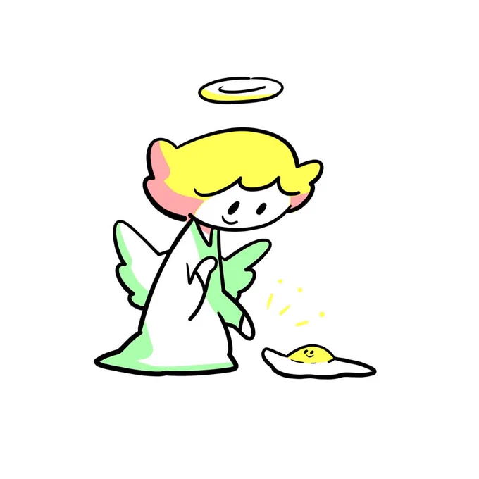 天使って寝るときやっぱりうつ伏せ? 