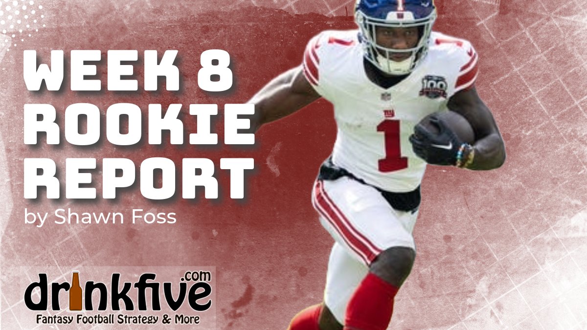 Check out the Week 8 Rookie Report - this thing is the best damn collection of #fantasyfootball insights on relevant rookies in that you'll find on the web. On the fence about a few rookies? Take a look inside the report!

drinkfive.com/fantasy-footba… #NFL #Week8 <a href="/Shawn_Foss/">Shawn Foss</a>