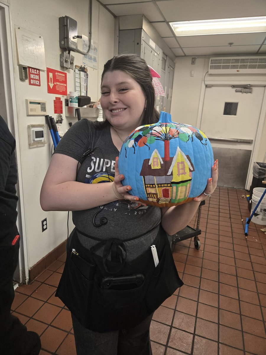 Christina87B's tweet photo. Our pumpkin contest winners at @Chilis Redlands! Loved the creativity! #culturematters #spookyseason #chilislove https://t.co/bj87j9qXB1