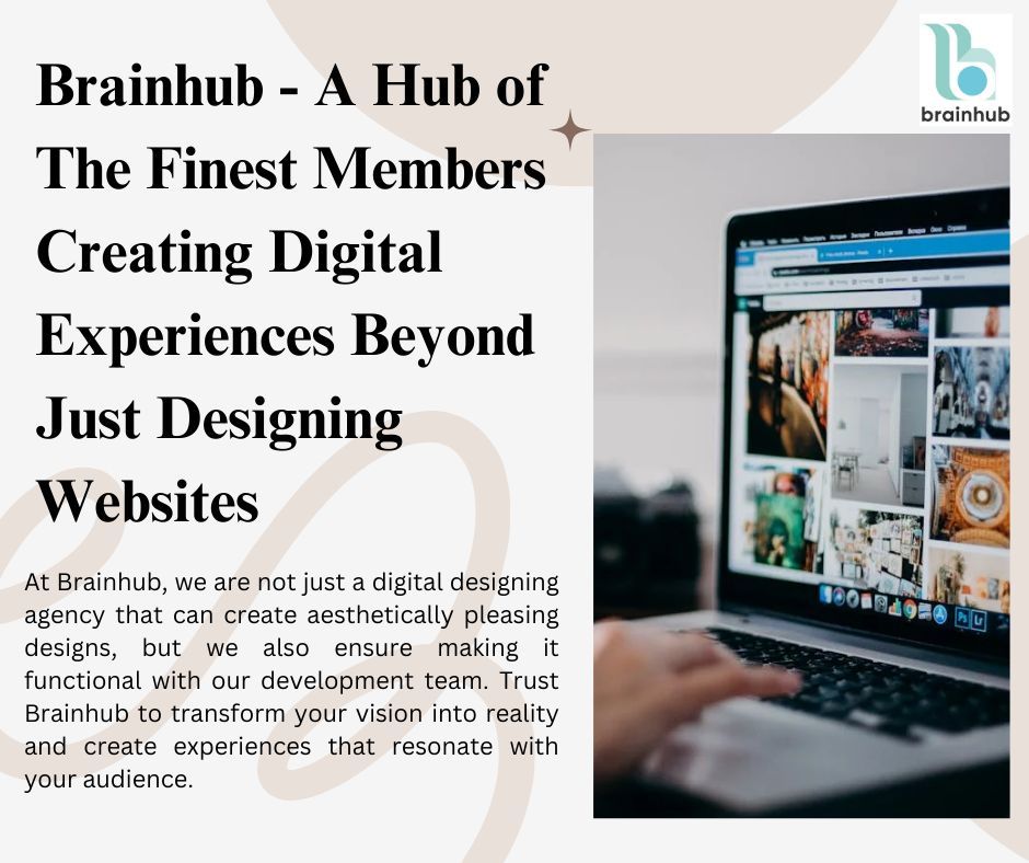 BrainHub87's tweet photo. "At Brain Hub, we create digital experiences that go beyond design. Our team ensures a seamless blend of functionality and creativity to bring your vision to life. 

#DigitalTransformation #BrainHub #BeyondWebDesign" https://t.co/BHHYn2xloH