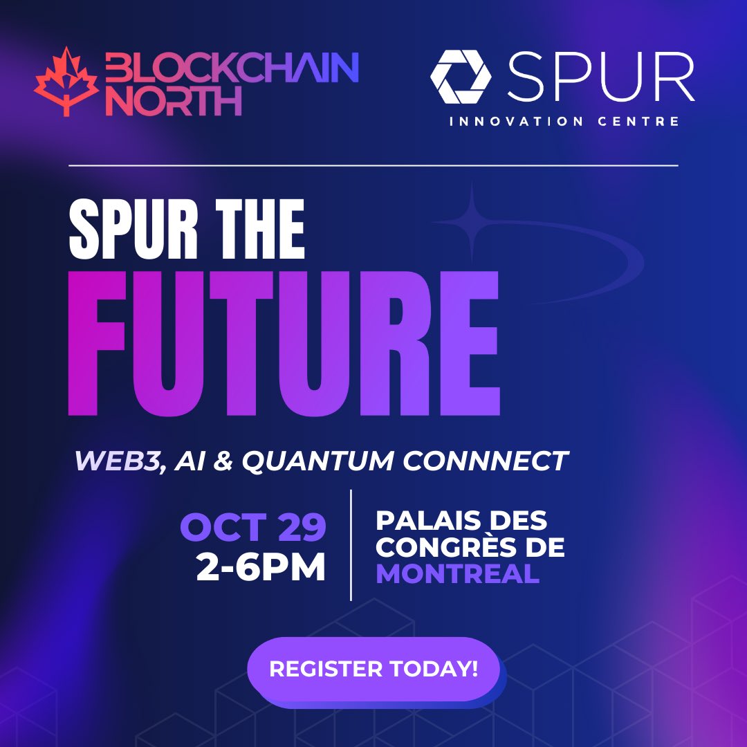 Nayan (@nayan_maxxceo) on Twitter photo I’ll be “Spur the Future” event here in Montreal next week hosted by my friends at <a href="/BlockchaiNorth/">Blockchain North</a>
Tickets are still available but are running out fast, so be sure to get yours now by clicking the link below:
lu.ma/49qi9yuj?tk=aj… I’ll be “Spur the Future” event here in Montreal next week hosted by my friends at <a href="/BlockchaiNorth/">Blockchain North</a>
Tickets are still available but are running out fast, so be sure to get yours now by clicking the link below:
lu.ma/49qi9yuj?tk=aj…