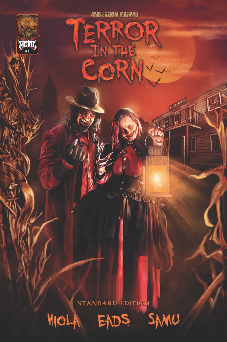 Juansamuart's tweet photo. Hey, I've had the terrifying chance with @bitbotmedia to draw these hospitable twin brothers in #terrorinthecorn #1 , based on the horror attraction in Colorado. There's also a game on @Steam 
✒️ by @Joshua_Viola  , Sean Eads
🖌️ by me!
💬 Tom Napolitano
Covers by Matthew Therrien https://t.co/xiAwLy4tsP