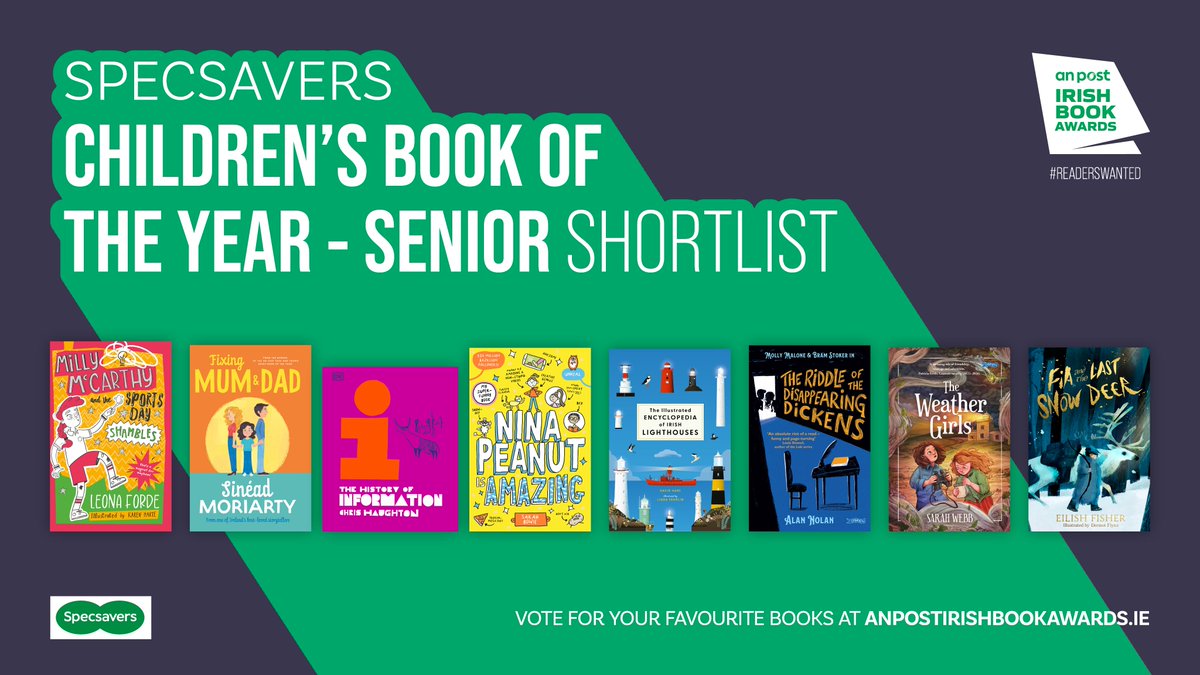 An Post Irish Book Awards (@anpostibas) on Twitter photo Here is the shortlist for the 2024 <a href="/SpecsaversIE/">Specsavers Ireland</a> Children’s Book of the Year - Senior...
Discover all the shortlists: anpostirishbookawards.ie
#APIBA #ReadersWanted Here is the shortlist for the 2024 <a href="/SpecsaversIE/">Specsavers Ireland</a> Children’s Book of the Year - Senior...
Discover all the shortlists: anpostirishbookawards.ie
#APIBA #ReadersWanted