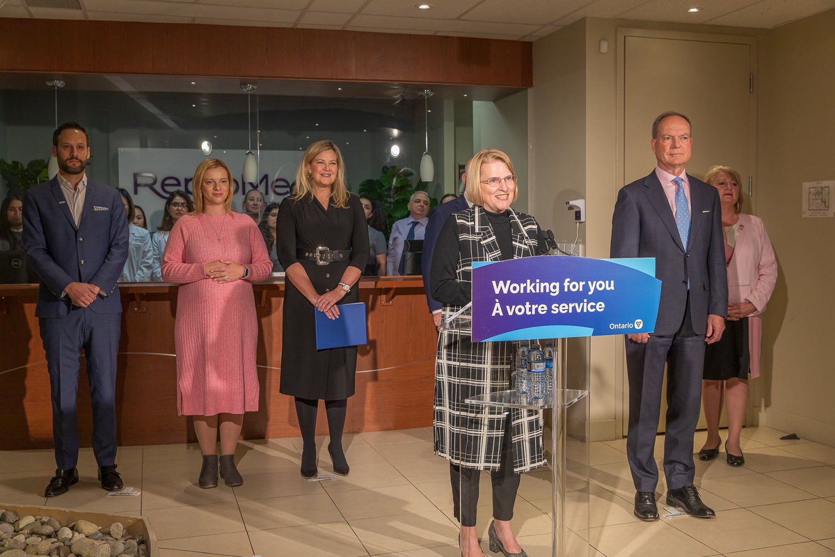 SylviaJonesMPP's tweet photo. Excited to join @PBethlenfalvy in #Etobicoke to announce our government is investing $150 million and introducing a tax credit to triple the number of families able to connect to fertility services.

Learn More: https://t.co/iwuwvAErnH https://t.co/yBQJHgpXZ9