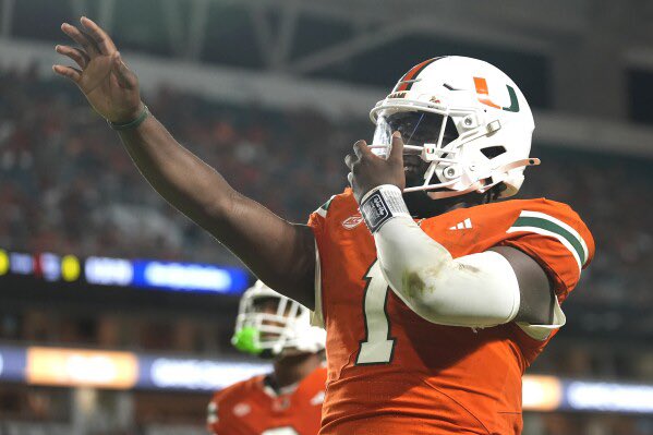 qbsnightmare's tweet photo. WOW BLESSED TO RECIEVE AN OFFER FROM THE UNIVERSITY OF MIAMI!!! @CanesFootball @MarioCristoba @shannondawson @JasonTaylor #AGTG https://t.co/Dtol5eb4Xj