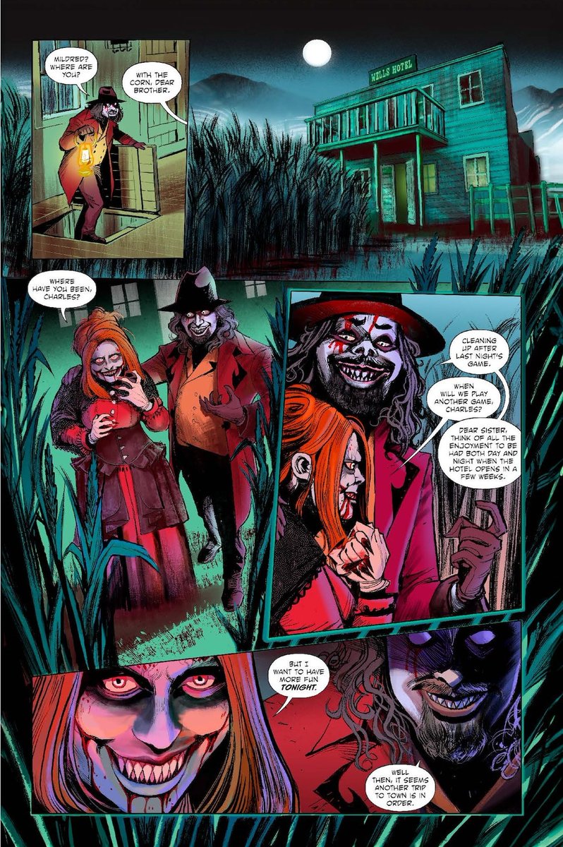 Juansamuart's tweet photo. Hey, I've had the terrifying chance with @bitbotmedia to draw these hospitable twin brothers in #terrorinthecorn #1 , based on the horror attraction in Colorado. There's also a game on @Steam 
✒️ by @Joshua_Viola  , Sean Eads
🖌️ by me!
💬 Tom Napolitano
Covers by Matthew Therrien https://t.co/xiAwLy4tsP
