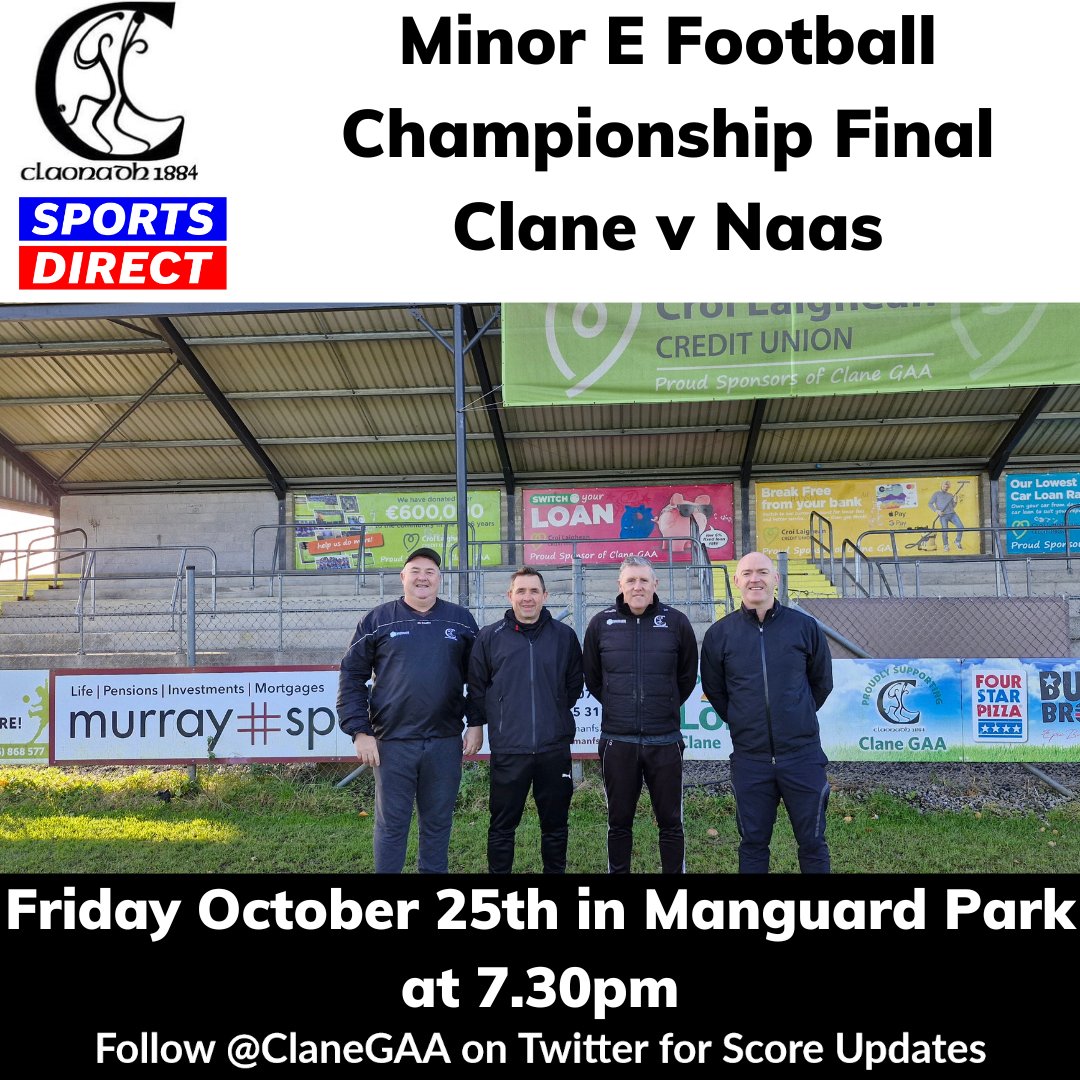 Best of luck to our team management of Paul 'Gazza Dunne, Ger Fanning, Dave Farrell and Phil Casey ahead of tonight's Minor Final with Naas.

Come along and support the team 🤍🤍

Tickets are available here- kildaregaa.ie/tickets/
