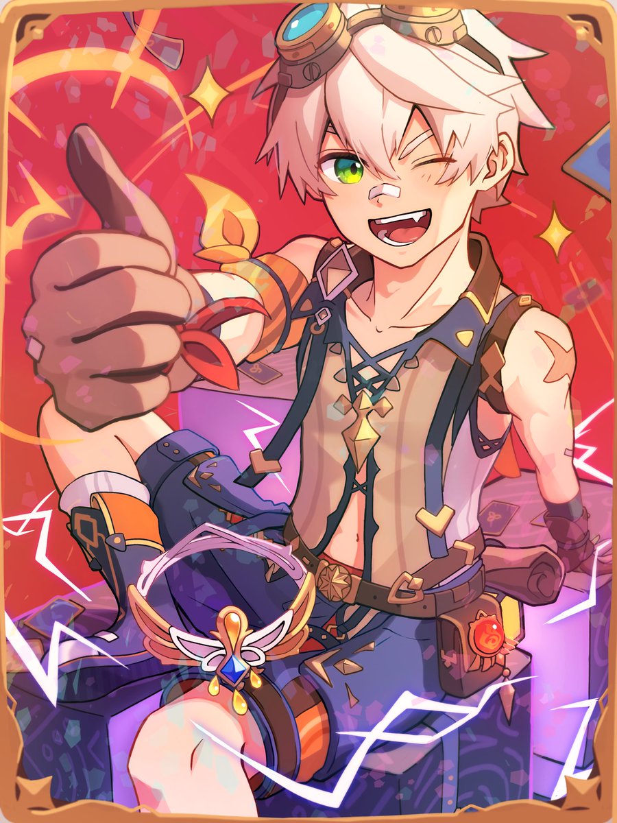 火拳👍　#ベネット　#七聖召喚　#イラスト