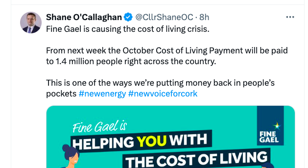 morgdel's tweet photo. @CllrShaneOC @FineGael @FGCSC1 fixed that for you there boss 🤜 https://t.co/4QtS3OaxUJ