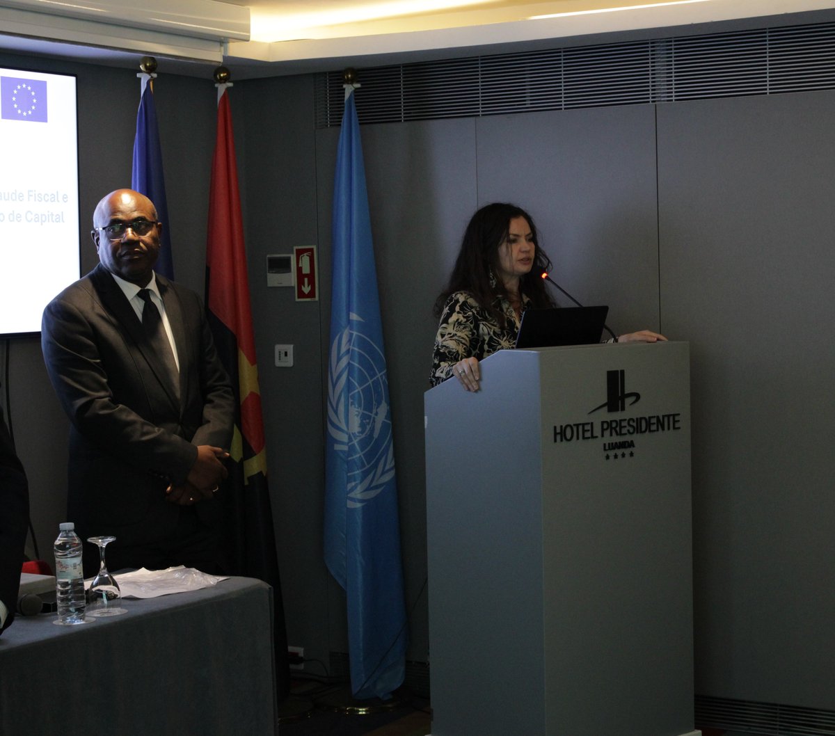 Manuela_UN's tweet photo. Busy but rewarding day! Celebrated #UNDay in đŠđŽ, wrapped up with closing ceremony, and delivered a key presentation at #FIGE. Honoured to serve the UN and committed to upholding its values of peace, justice, and human rights #UNDay2024 https://t.co/q7kd6mcYRW