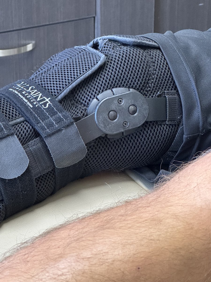 Got good news on my knee today. No tear, just stretched to heck and a bad bone bruise. Start rehab next week. Hope to suit out soon! #ir <a href="/CooperHackett65/">Cooper Hackett</a>  <a href="/R_C_Nolan/">Ryan Nolan</a> <a href="/TraseJ125/">Coach Jeffries</a>