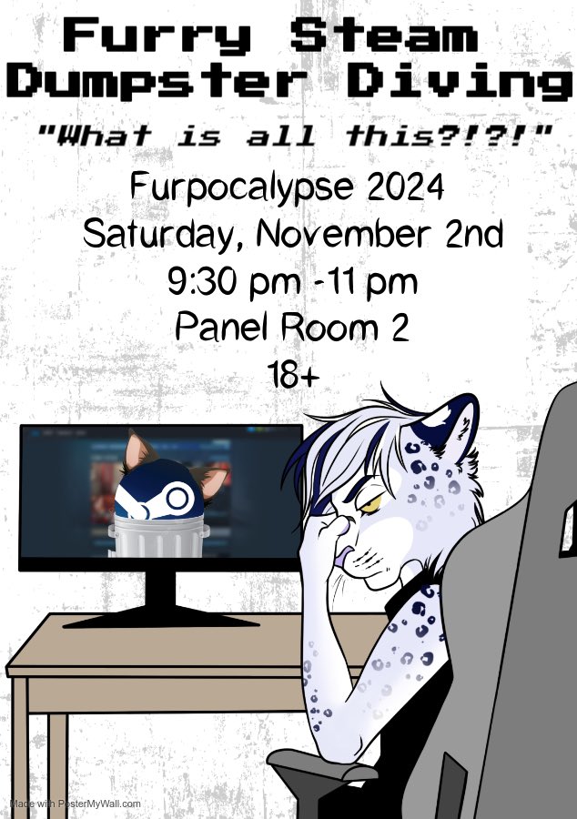 ProtoDexus's tweet photo. So #furpoc been on that side of Steam and looked at it like, “what is all this?” Then come to “Furry Steam Dumpster Diving”! I’ll be taking you through furry adult games on steam and ranking them with your input!

#furry #furpocalipse #furpoc2024 #furpocalipse2024 #furryfandom https://t.co/5MGYpdxxaw