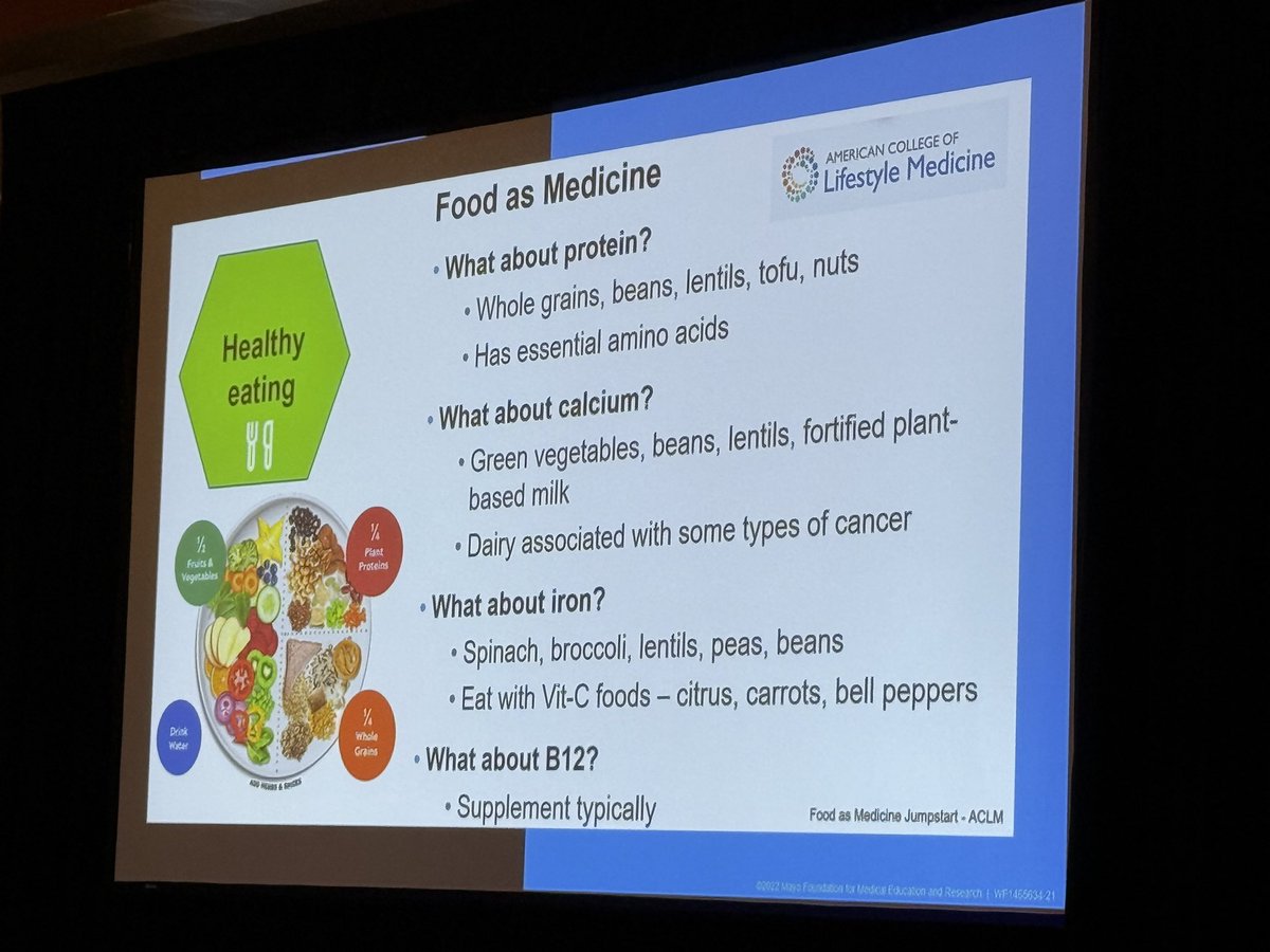 SMoeschlerMD's tweet image. Learning about Lifestyle Medicine: Food as Medicine from Dr’s Prideaux &amp;amp; Rabatin @MayoGRIT @anjalibhagramd @emilysharpe @GallodeMoraesMD
