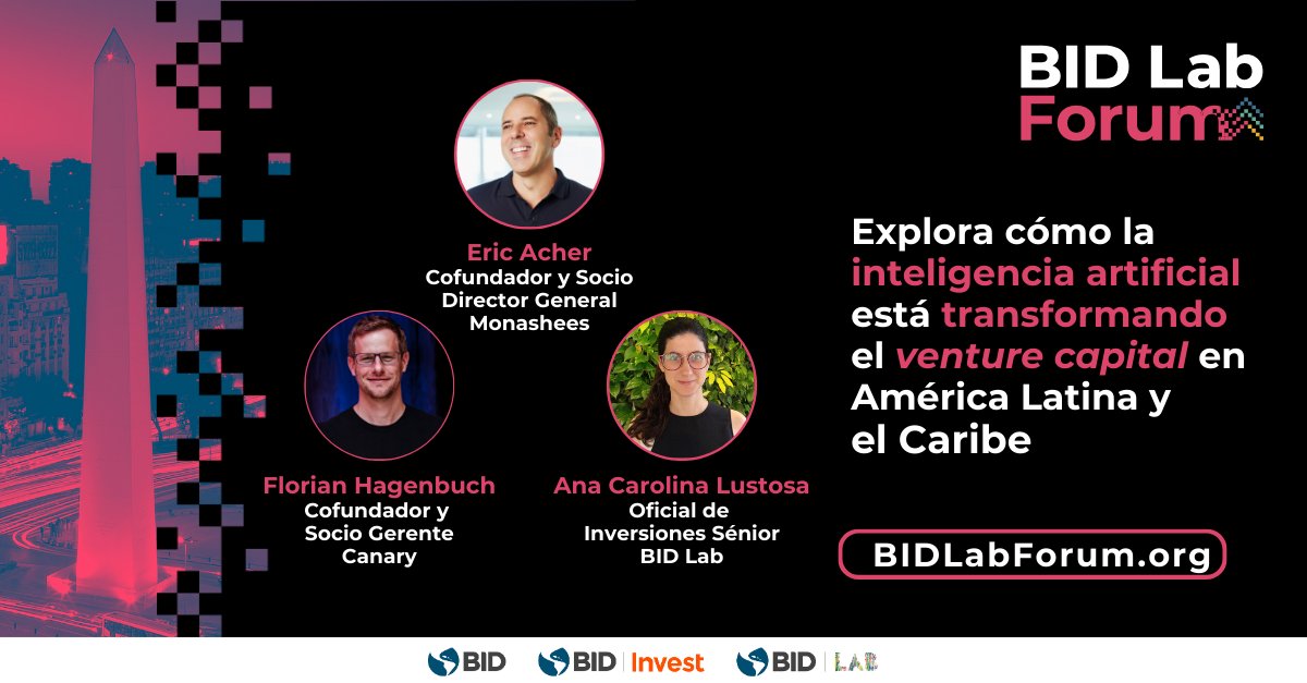 #BIDLabForum te invita a descubrir el potencial de la #IA en #VentureCapital. No te pierdas esta discusión sobre tendencias del mercado, oportunidades de #Inversión en #Latam y los desafíos que enfrentan las #Startups de alto potencial que usan #IA. ¡Te esperamos!