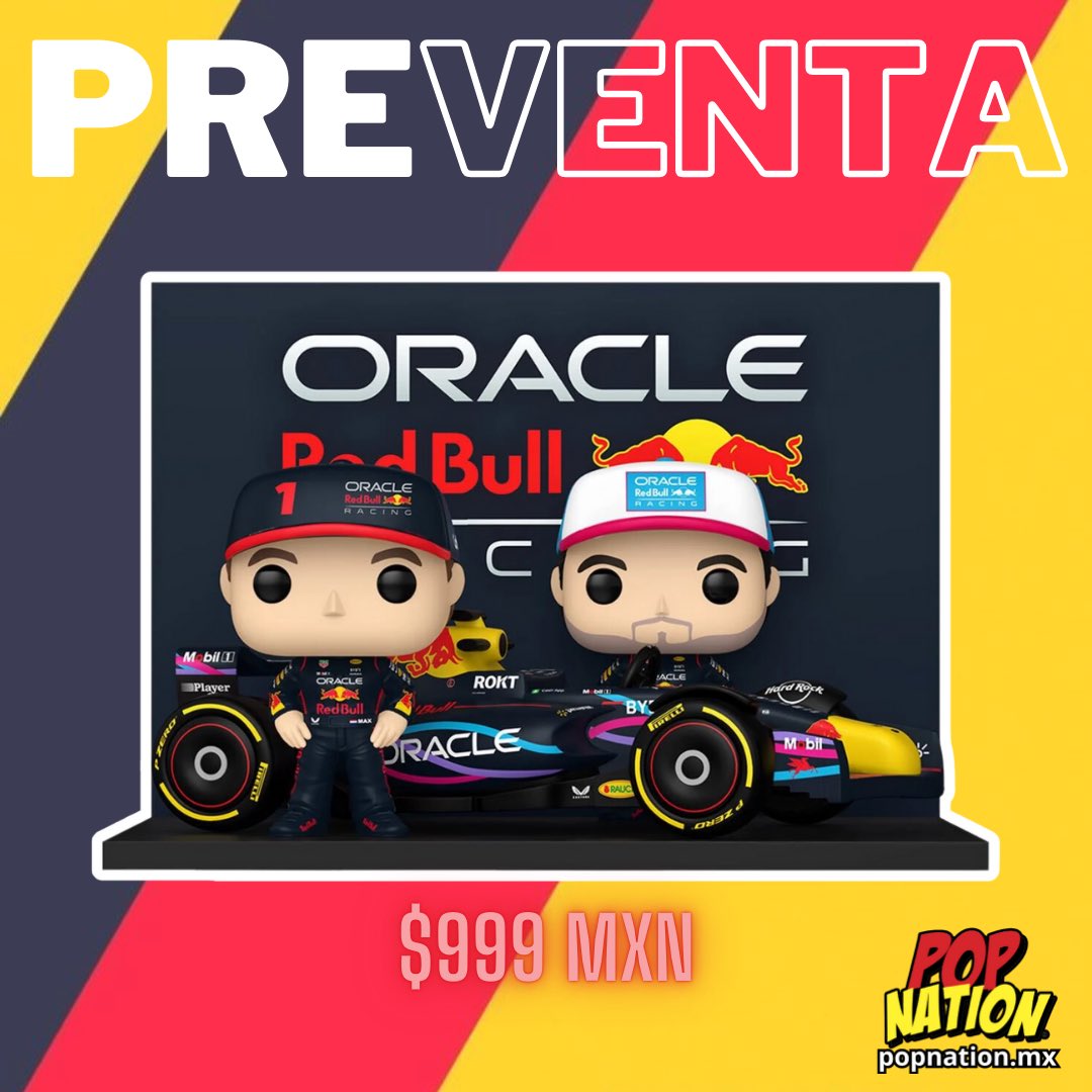 PopNationMX's tweet photo. ¡Preventa del #FunkoPop de #ChecoPerez y #MaxVerstappen con el monoplaza del Oracle #RedBullRacing Team! 🚗💥 Aprovecha 15% de descuento en todo Funko al comprar 3 piezas o más, incluidas preventas. Envío gratis a partir de $700 MXN.

👉 https://t.co/qq0YE8exRl

#F1 #PopNationMX https://t.co/16RXoSMtLg