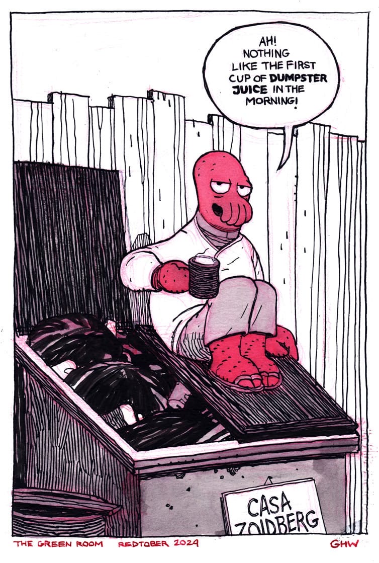 TGR_ComicArt's tweet photo. ❌ REDTOBER DAY 24 ❌ Zoidberg by @ghwalta
____

OA: SOLD

——-

Discover the last Redtober piece available, along with all the original art by GABRIEL H. WALTA at https://t.co/99FFq4c3bQ

#Redtober #Inktober #Inktober2024 #zoidberg #Futurama #gabrielhwalta https://t.co/9J4MukIIly