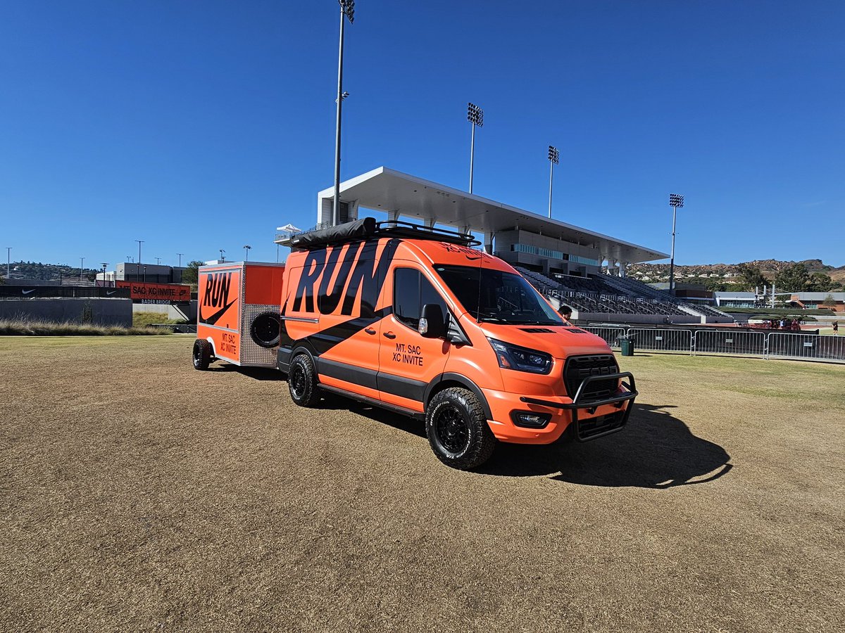 runmtsac's tweet image. The Nike Run Mobile has arrived at Hilmer Lodge Stadium. #MtSACXC