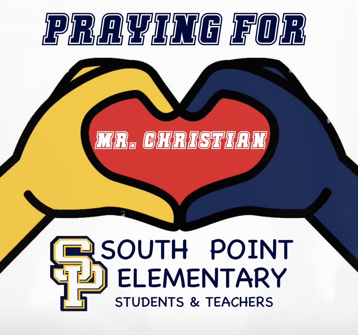 Mr. Christian, the community stands together, praying for your well-being and applauding your efforts to safeguard our children and staff. We Love you! 🙏🏼🙏🏼May love and support surround all teachers and students, uplifting them in every way! 💙💛