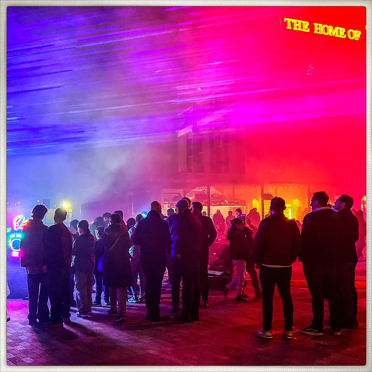 Bettylawless's tweet photo. Day297/366 #photoaday
Just got home after a busy evening photographing for @LightNightLeeds . So many pictures to choose from, but I always like photographs of watching. 
#LightNightLeeds2024 https://t.co/lzywi0PGCw