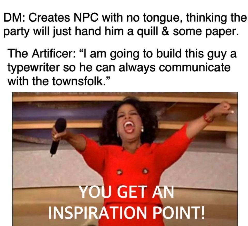 BecomingDm's tweet photo. It’s new episode day! This week we’re talking about using the inspiration point mechanic in your game. You can listen to becomingDM on your favorite podcast app, or check it out here: https://t.co/D7K5CZrf48 https://t.co/16grxxe4aI