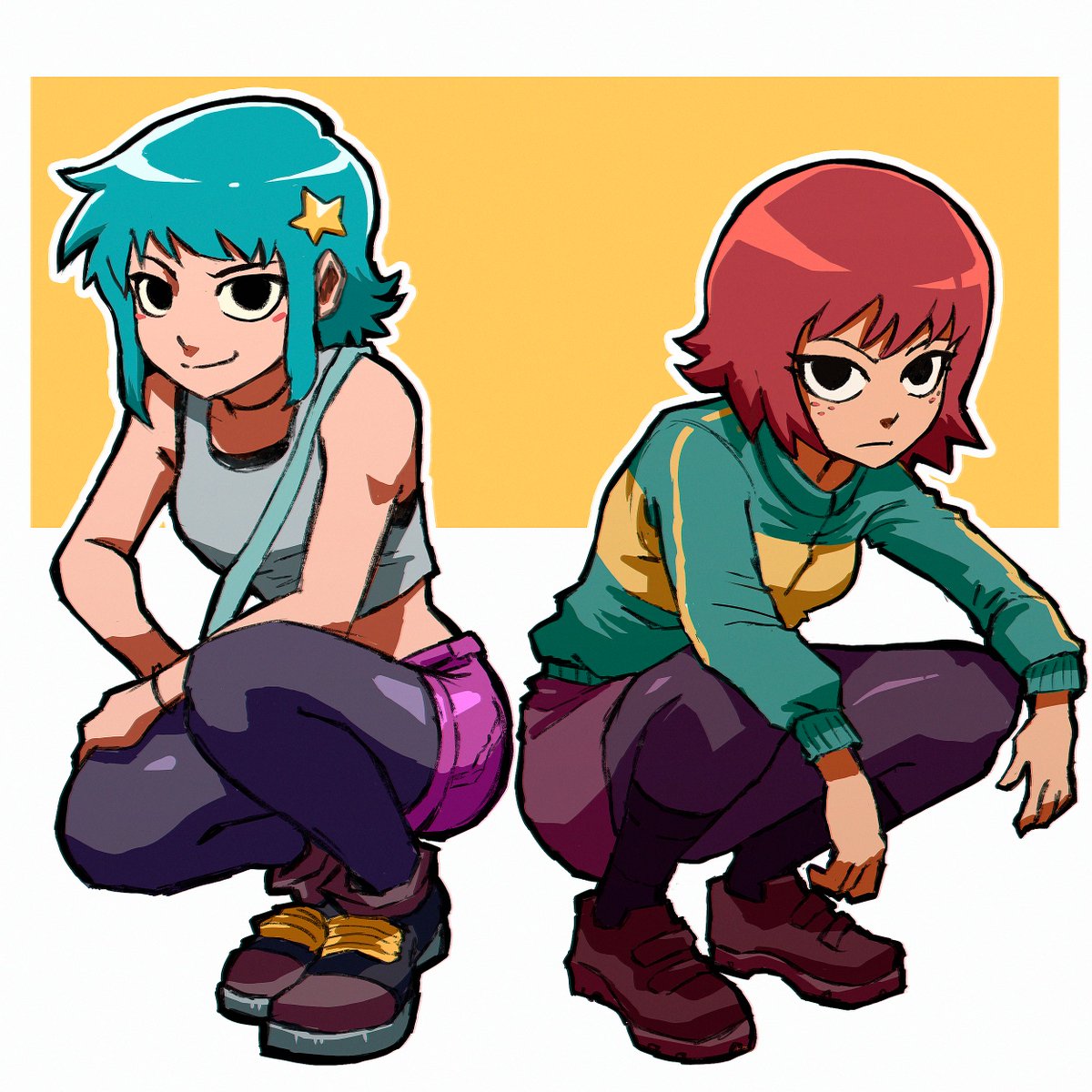 eneteachedos's tweet photo. Rammy and Kim #ScottPilgrim #ScottPilgrimTakesOff #ramonaflowers #kimpine #fanart https://t.co/d7pKiPLMRz