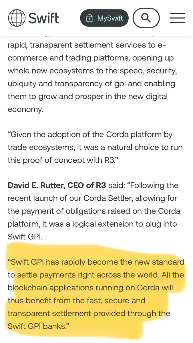 What If #SWIFT Acquires #R3 #Corda Platform? ✓#XDC‼️: Corda Settlement Coin