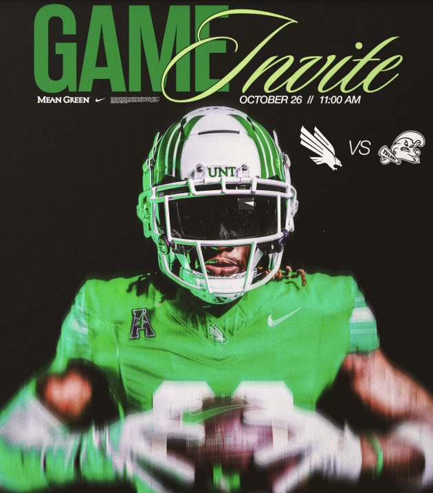 Thank you <a href="/TrustMyEyesO/">⭕️FFERTUNITY</a> for the invite! Excited to watch the <a href="/MeanGreenFB/">UNT Football</a> game