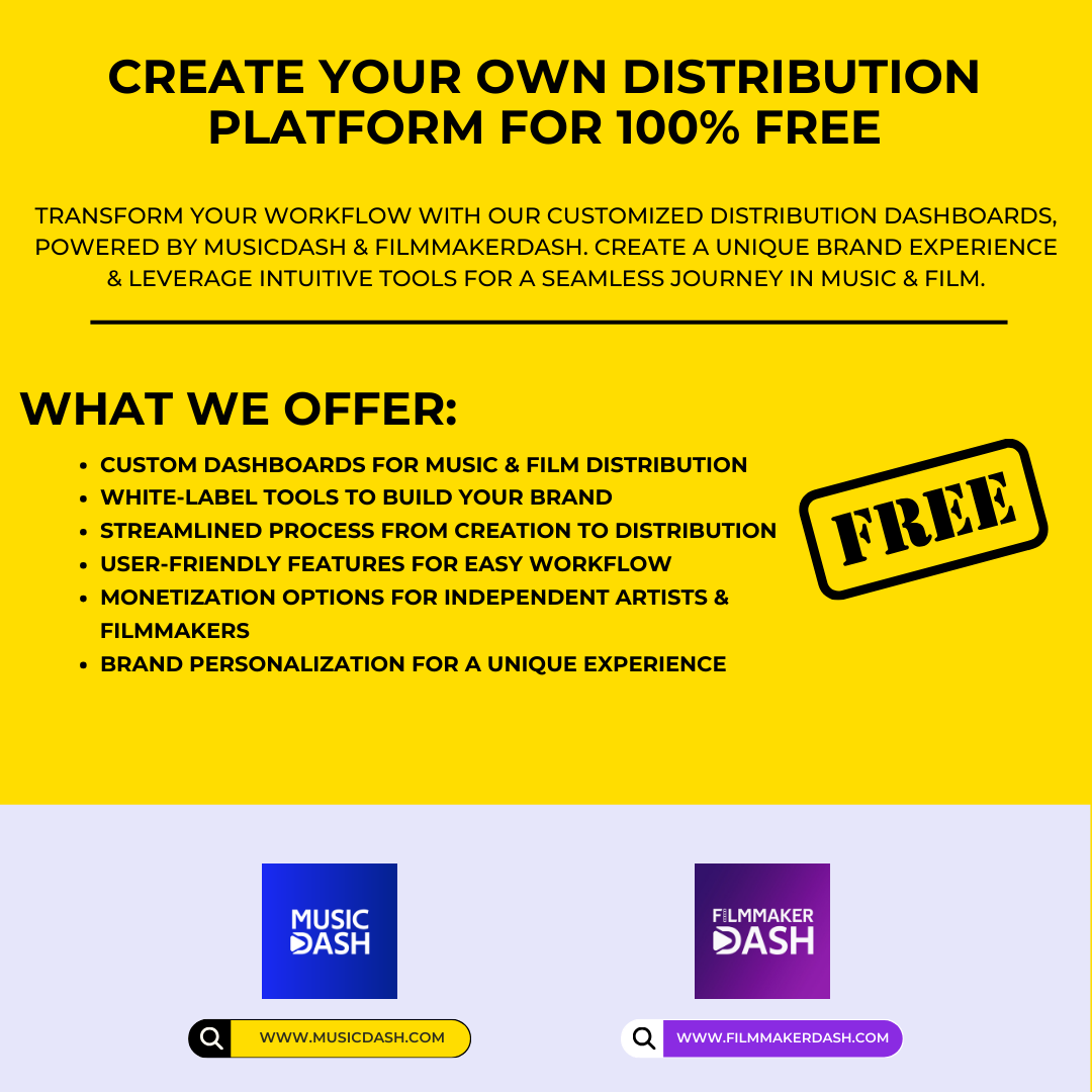 musicdashh's tweet photo. ๐ฌ Create Your Own Distribution Platform For 100% Free! ๐ถ
https://t.co/g07hZTZPl5
https://t.co/hZ7NgB0P6p
๐ง Contact us:
contact@musicdash.com
contact@filmmakerdash.com
#ContentDistribution #MusicDASH #FilmmakerDASH #WhiteLabelTools #IndependentArtists #MusicIndustry https://t.co/fCsmNPmKWD