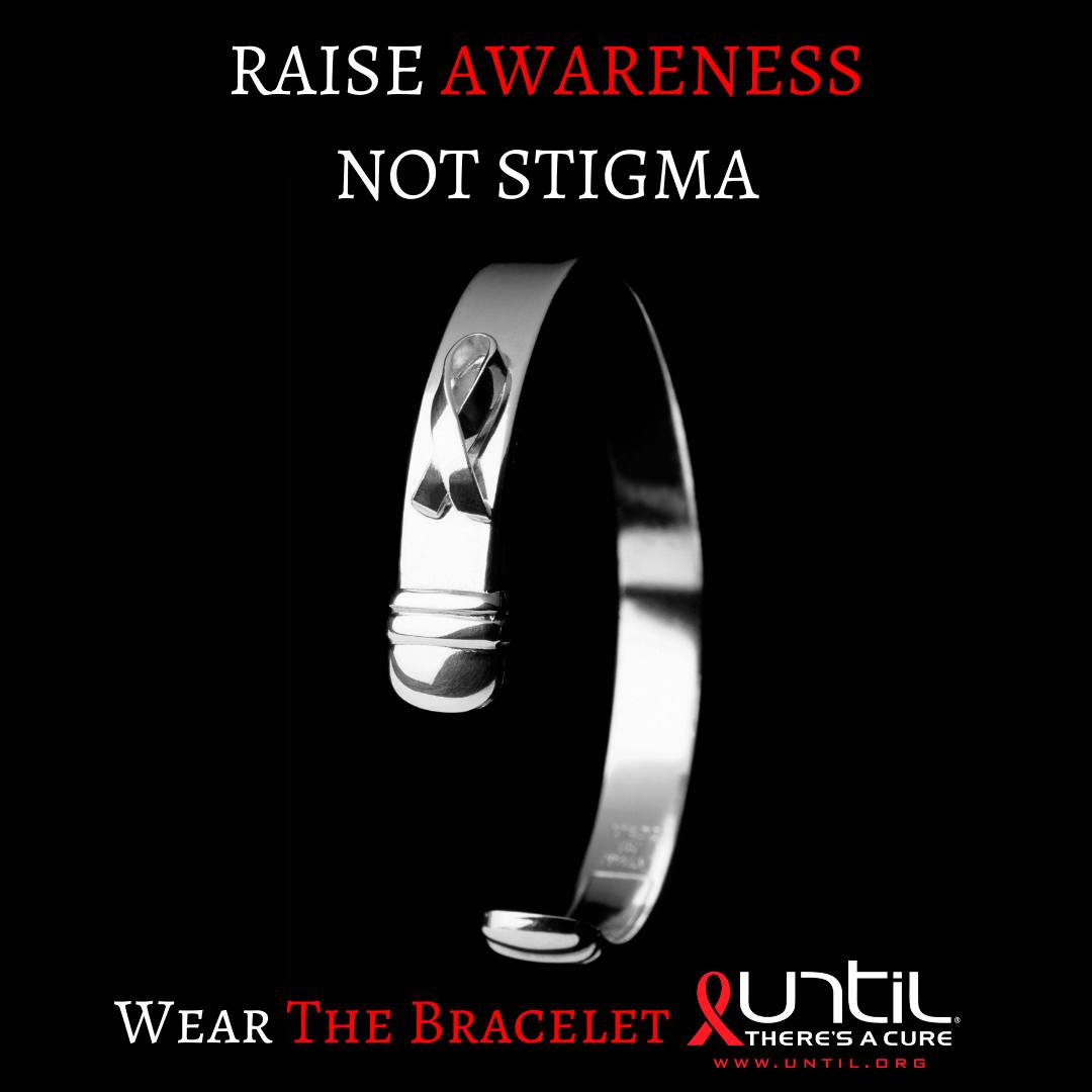 Let's end the stigma against HIV/AIDS! Shop The Bracelet and join the fight! store.until.org/jewelry/cuffs