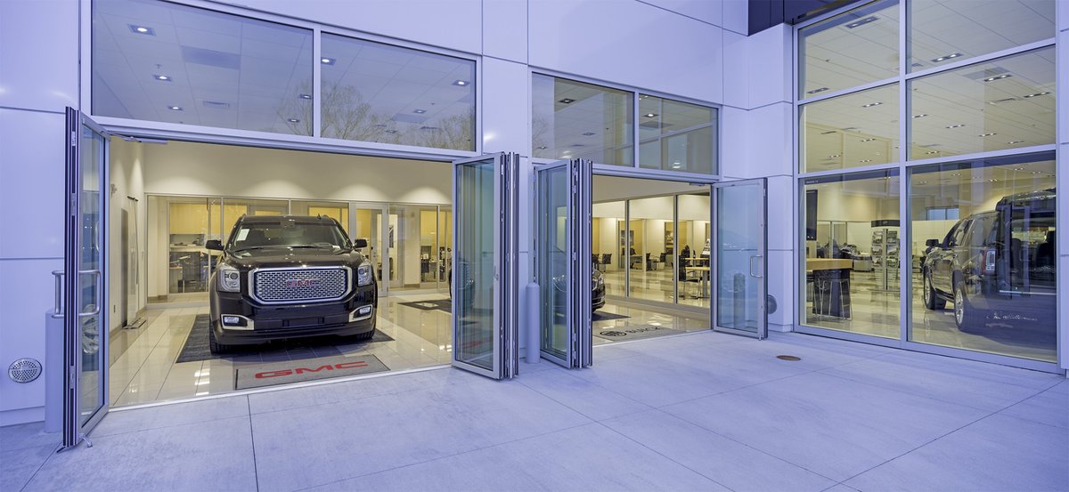 NanaWall's tweet photo. At Hendrick Chevrolet Buick GMC Southpoint, #NanaWall folding glass walls are transforming the auto dealership experience. Seamless design, easy access, and luxury defined. #AutoShowroom #LuxuryDesign #AutoDealershipDesign https://t.co/VoX9UdGUck https://t.co/RPArXOpRLc