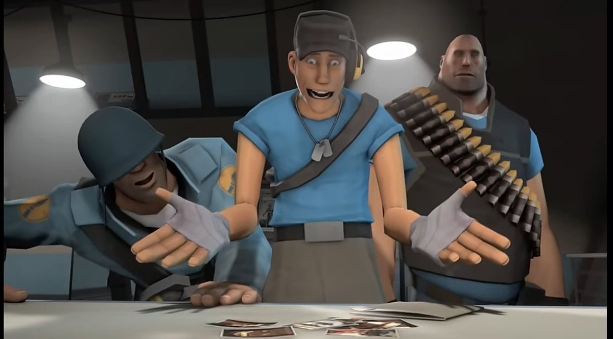 JohnnysStars's tweet photo. WAIT during all this time BLU Scout's pants were the wrong color even in the official material??? https://t.co/9ncTADrlpP