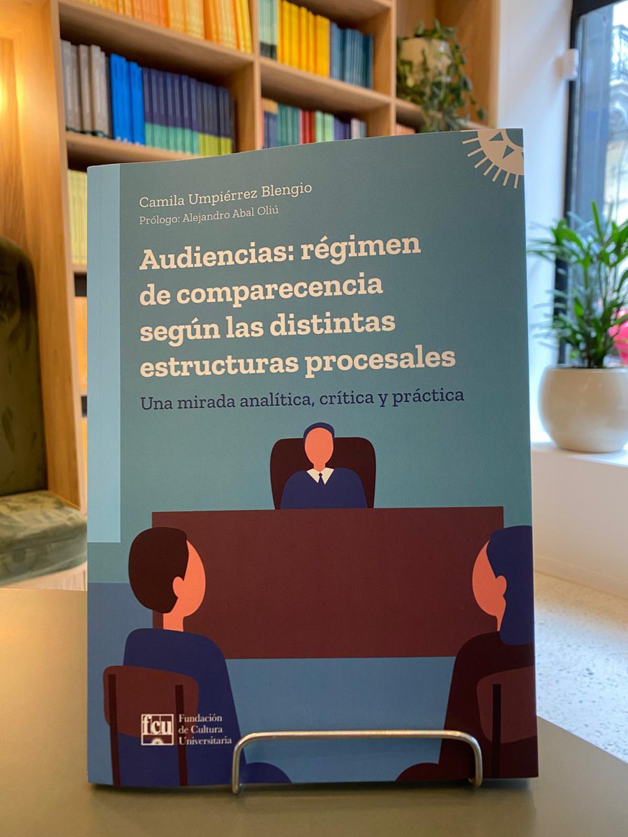 Tengo el gusto de compartir con ustedes mi primera obra 📕
Una herramienta útil para estudiantes, litigantes y jueces
Un incentivo para promover cambios legislativos en nuestro diseño procesal actual 
🔗 fcu.edu.uy/fcu/libros/der…
