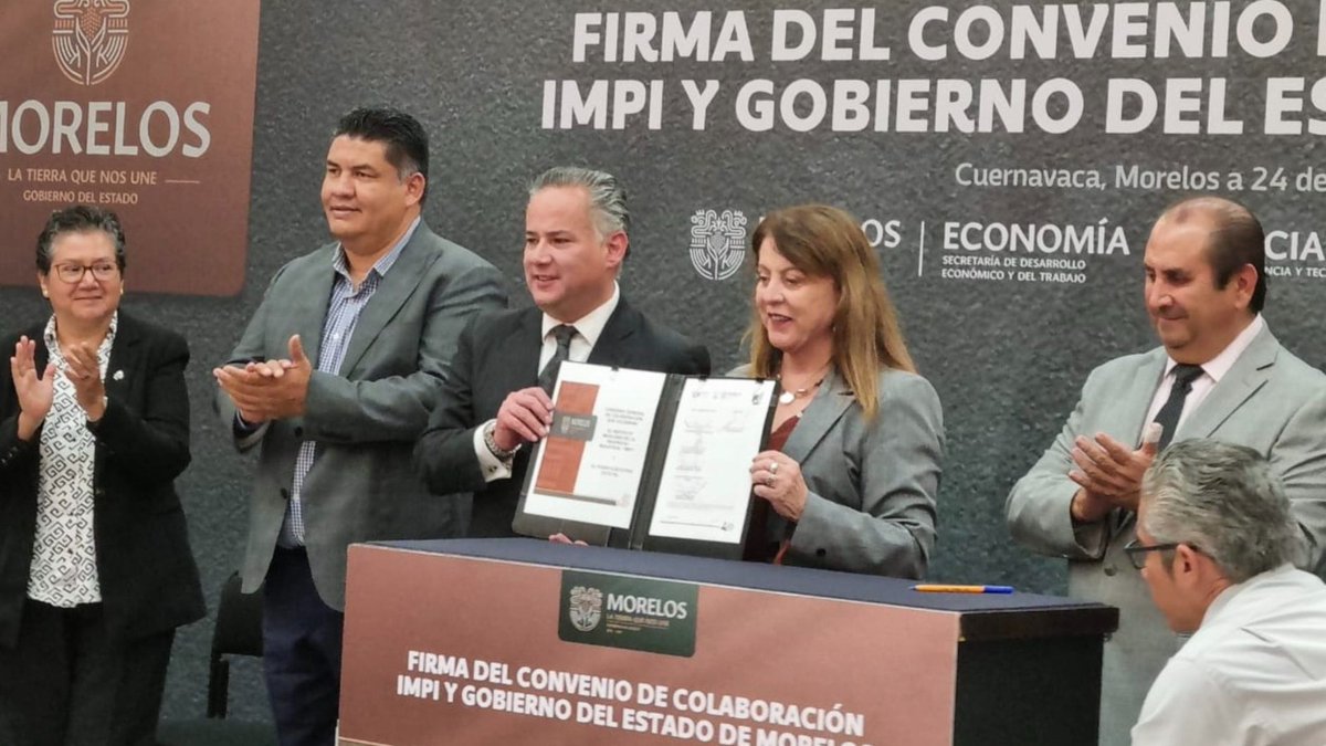 SNietoCastillo's tweet image. Muy agradecido con la Gobernadora @margarita_gs. Con la firma del convenii de colaboración impulsaremos el registro de patentes y la denominación de origen e indicaciones geográficas de distintos productos del estado de #Morelos. Enhorabuena.