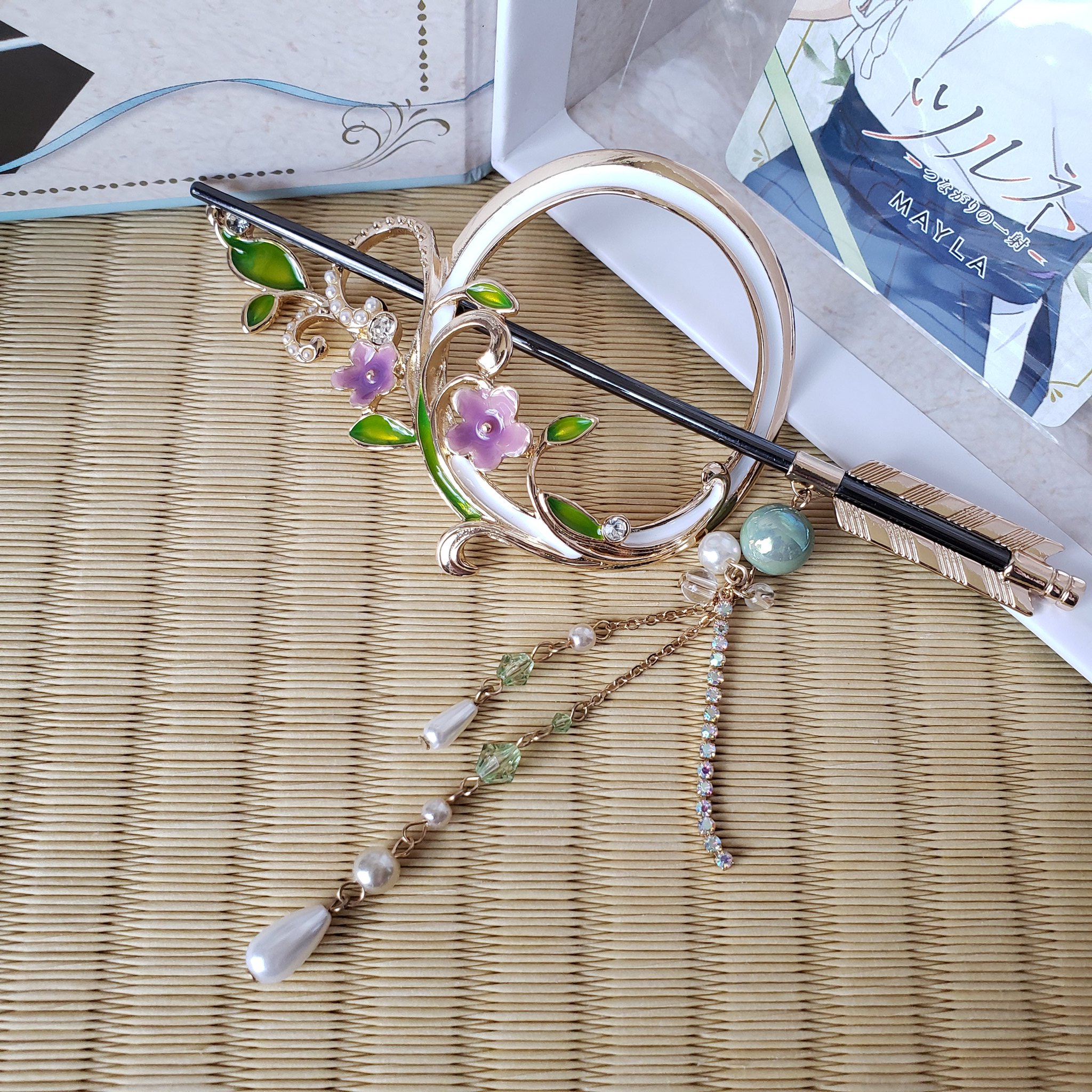 ツルネ 二階堂永亮 MAYLA 埋め込め 簪 かんざし