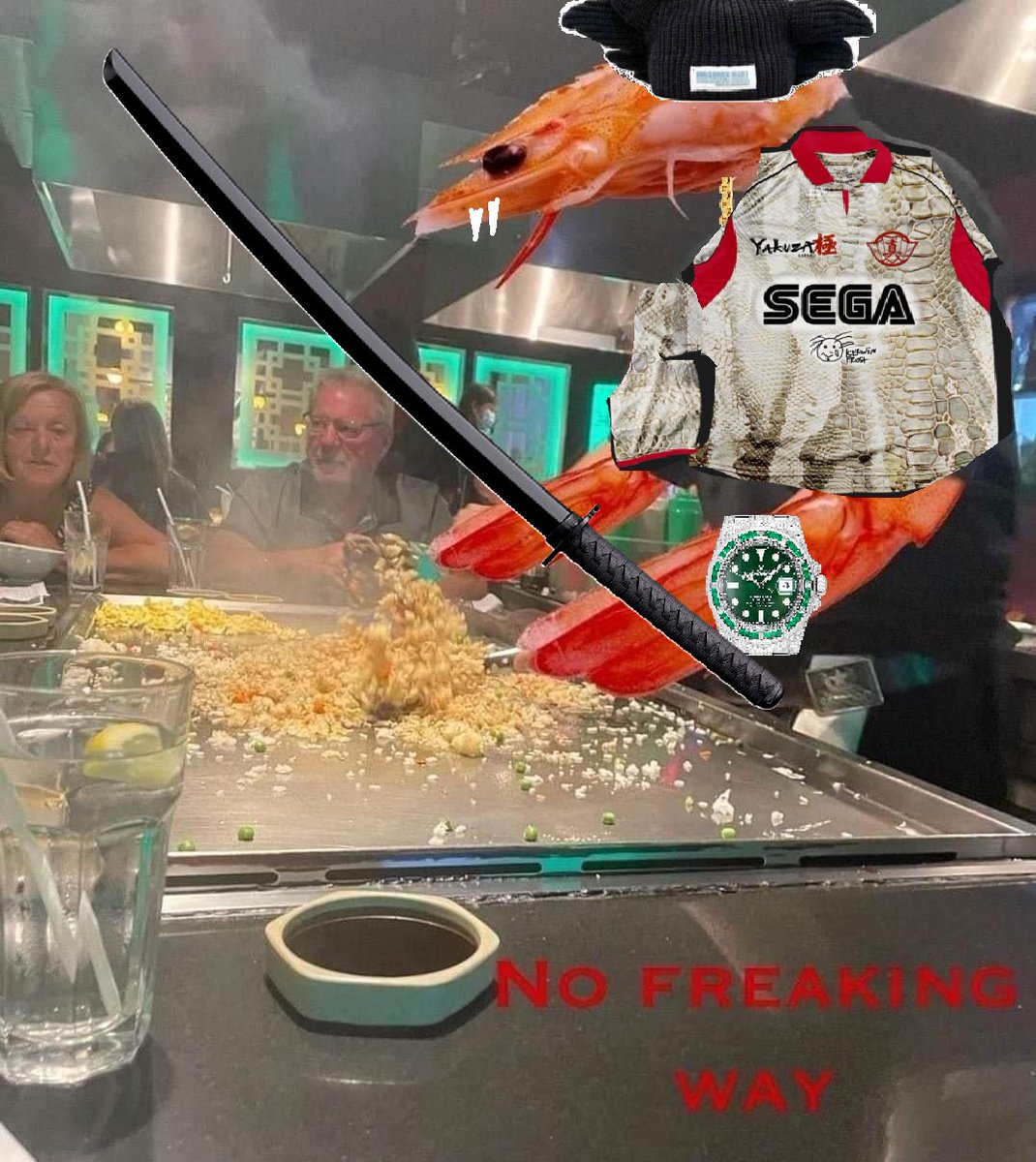 jadenedaj's tweet photo. @JUSTcatmeme I wonder if it was shrimp fried #Sega #ad #blade4 #gokubeanie #rolex https://t.co/t6n5iFGm7b