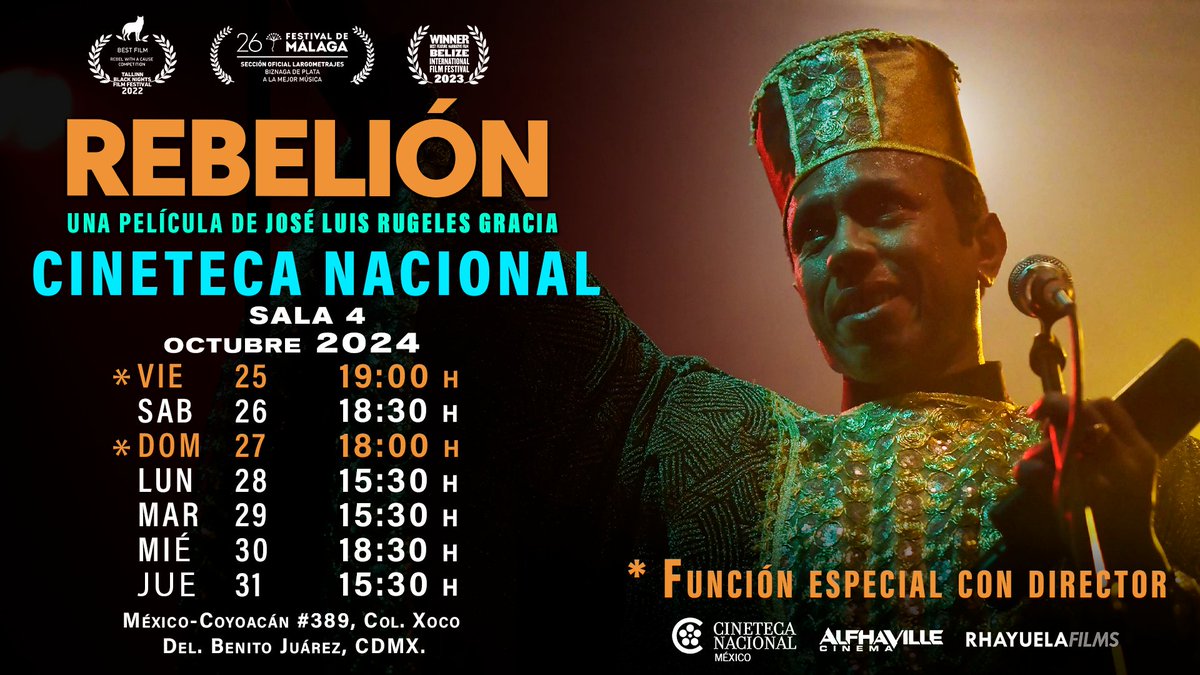 alfhaville's tweet photo. Quiero contarle, / mi hermano, / un pedacito de la historia negra, / de la historia nuestra, caballero, / y dice así.....”.  🪇

La Rebelión de Joe Arroyo llega a @CinetecaMexico 🍿

Una película de José Luis Rugeles Gracia 📽️

Compra tus boletos:  https://t.co/2tZumnMo5u 🎞

@delfindeacero @vivir_tu_cine @AAlfhaville