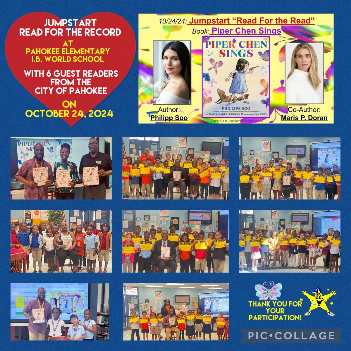 PahokeeELibrary's tweet image. Thanks to @Jumpstartkids #readfortherecord
@librarycurrent & J Siccone @literacypbc for great book Piper Chen Sings by l Phillipa Soo & @MarisDoran
Thanks to @CityofPahokee officials reading @PahokeeEL_Stars ! 
@emapbc @GladesRegion
#lovemylibraryPBCSD