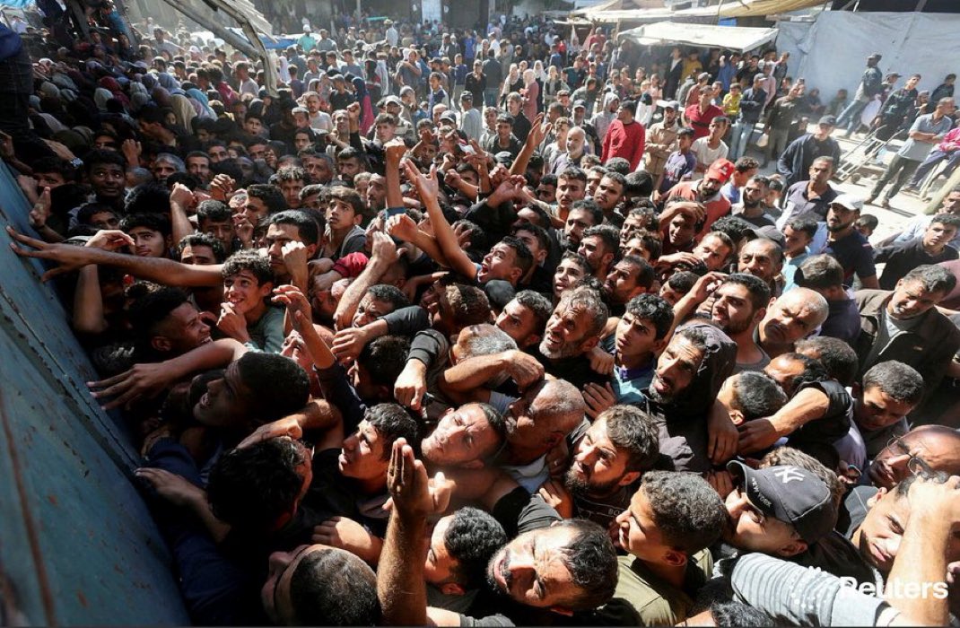 AssalRad's tweet photo. This is a picture of Israel’s deliberate starvation of Gaza, which Blinken knowingly ignored to keep weapons flowing for genocide. https://t.co/ZQYxGNG1Pr