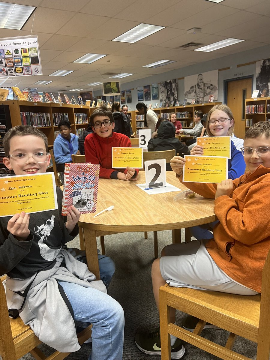 Dake’s Summer Reading Celebration 📚 Great work! <a href="/AkwaaJoyce/">Joyce Akwaa</a> <a href="/WestIrondequoit/">West Irondequoit CSD</a>