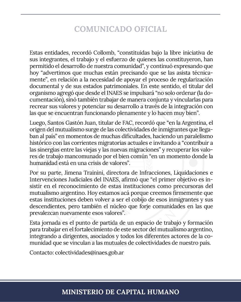 Ministerio de Capital Humano (@mincaphum_ar) on Twitter photo 