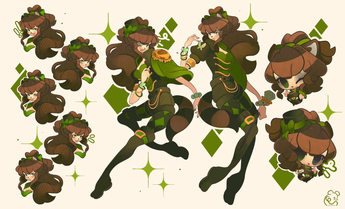 RinRaccoony's tweet photo. Guess who arrived... ITS ME!!! 
Hello! My name is Rin and I am your local Raccoon turned Circus Ringleader! 💚🦝🎩
#VTuberUprising #ENVtuber 
-
Beautiful art made by the amazing @Discooco 💚✨ https://t.co/2gfbpAA06s