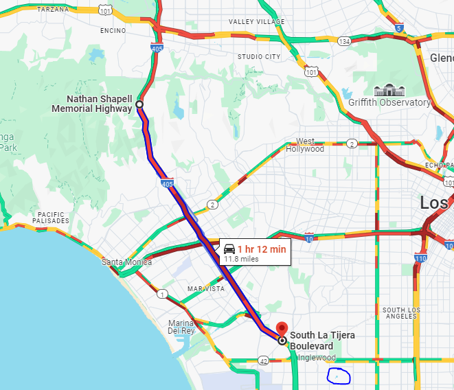 AngelOfTraffic's tweet photo. #TNF traffic into @SoFi will take you just over an hour on the 405 SB from Skirball Ctr to La Tijera. @RamsNFL v. @Vikings
@ConwayShow @KFIAM640 #KFIINTHESKY #MikeOBrien #football https://t.co/AkWDavOfFJ
