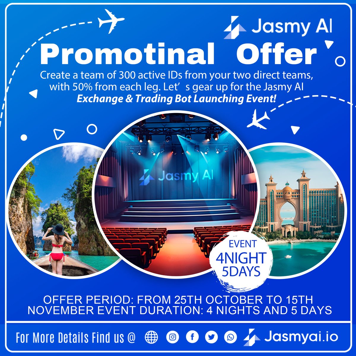 cockroachsparty's tweet photo. Exclusive Offer!!
Create a team of 300 active IDs from your two direct teams, with 50% from each leg. Let’s gear up for the Jasmy AI Exchange &amp; Bot Trading Launching Event!
https://t.co/spHLheEtSb
#FreeCryptoTokens #CryptoRevolution #freeairdrop #CryptoAirdrop #FreeEarning #Onlin https://t.co/E2b22pghK1